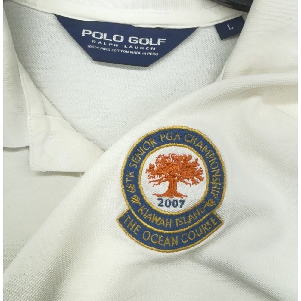 Polo Golf Ralph Lauren Kiawah Island‎ Shirt Mens Large  White